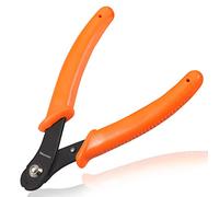 LEONTOOL 5-Inch Memory Wire Cutters for Jewelry Making, Crafting & Beading, Orange, Carbon Steel & PVC, Ergonomic Non-Slip Handle, 4.8 x 3.4 x 0.4 Inches