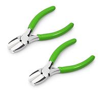 LEONTOOL 5 Inches Double Nylon Jaw Pliers Flat Nose Pliers with 2 Replacement Nylon Jaws Mini Nylon Pliers for Straightening Wire Jewelry Making