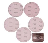 LEONTOOL 5 Inches Mesh Sandpaper 50 Pieces Hook and Loop Sanding Discs, Grits 80, 120, 180, 240, 320 Mesh Abrasive Dust Free Net Sandpaper Abrasives Pads Sander for Auto Body, Wood, Drywall, Metal