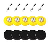 LEONTOOL 5 PCS Hook and Loop Sanding Pad 2 Inch for Sanding Discs with Shank Drill Attachment Pads and Soft Foam Layer Buffering Pad