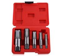 LEONTOOL 5-Piece NPT Pipe Tap Set 1/8", 1/4", 3/8", 1/2", 3/4" Thread Forming Tap, Gcr15 Steel NPT Tap Set for Accurate Threads, Assorted Plumbers Mechanics DIY Thread Cutting Tools with Storage Case
