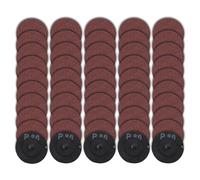 LEONTOOL 50 Pcs 2 Inches Quick Change Sanding Discs for Drill & Die Grinder, Sandpaper Grinding Pad Aluminum Oxide Abrasive Disc for Surface Prep Strip Burr Polish Finish Rust Paint Removal, 80 Grit
