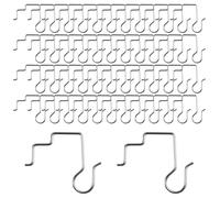 LEONTOOL 50 PCS Gutter Hooks for Outdoor Lights, UV-Resistant Stainless Steel Gutter Clips for String Lights, Weatherproof Light Hangers for Perforated Or Mesh Gutters Guards