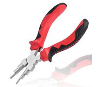 LEONTOOL 6 in 1 Bail Making Pliers 3mm to 10mm Wire Looping and Bending Pliers Wire Wrapping Tools for Jewelry Making, 6 Step Looper Plier Round Nose Plier for Bending Loops, Hooks, Jump Rings