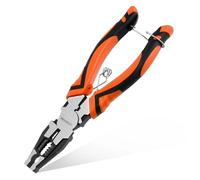 LEONTOOL 6-in-1 Linesman Pliers with Wire Cutter Crimper Stripper, 8" Multipurpose Combination Pliers Screw Extractor Plier Heavy Duty Hand Tool Plier for Twisting Cutting Wires and Clamping Screws