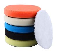 LEONTOOL 6 Inch Buffing Polishing Pads 6 Pcs Compound Buffing Sponge Pads and Woolen Pads for 150mm Backing Plate, Cutting Polishing Pad Kit for Car Buffer Polisher Compounding, Polishing and Waxing