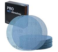 LEONTOOL 6 Inches Mesh Abrasive 150 Grit Hook and Loop Drywall Sanding Disc, Box of 25 Discs Mesh Sandpaper Net Sander Disc Abrasives Pads Mesh Sanding Pads for Metal, Wood, Composites