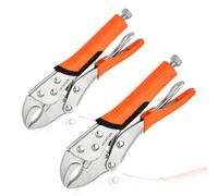 LEONTOOL 7" & 10" Curved Jaw Locking Pliers, Forged Carbon Steel, Anti-Slip TPR Handle, Quick Release, Locking Adjustable Vise Grip Pliers Set for Clamping Twisting Welding Automotive Workshop