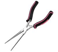 LEONTOOL 7.3 Inches Thin Extra Long Needle Nose Pliers with Serrated Jaw Long Nose Plier for Jewelry Making, Fishing, Wire Wrapping, Crafts, Electronic Repair, Jewelry Pliers with Curved Handle