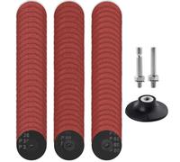 LEONTOOL 75 PCS 3 Inch Surface Conditioning Sanding Discs - 30/60/80 Grit Quick Change Drill & Die Grinder Sanding Pads with 1/4" Holder for Surface Strip Grind Polish Burr Rust Paint Removal