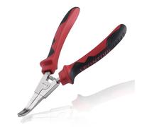 LEONTOOL 8 Inch Lock Ring Pliers - Flat Snap Ring Pliers with Bent Nose and Hole