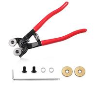 LEONTOOL 8 Inches Glass Tile Nippers Tile Mosaic Trimmer Nipper Cutter Pliers Heavy Duty with 2Pcs Replacement Blade and 2Pcs Allen Wrench for Cutting Ceramic Stained Glass Mosaic