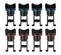 LEONTOOL 8 Pcs Nylon Kayak Drain Plug Kit, Use with 3/4 inch Hole, Canoe Boat Hull Thread Drain Plug with Rubber Seal, Scupper Plug Replacement for Ocean Stream Kayaks Dinghy Canoe Boat (Blue, Orange)