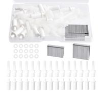 LEONTOOL 85 Pieces Plantation Shutter Repair Kit, Includes Plastic Spring Loaded Shutters Pins, 0.83inch and 0.6inch Metal Tilt Rod Replacement Louvers Staples, Shutter Repair Tool Set for Shutters