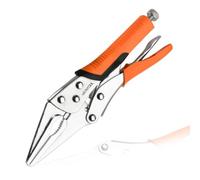 LEONTOOL 9.5" Long Nose Locking Pliers, Needle Nose Vise Grips, Forged Carbon Steel, Anti-Slip TPR Handle, Adjustable Clamping Pressure, Quick Release, Multipurpose Clamping Tool for Tight Spaces