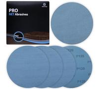 LEONTOOL 9 Inch Mesh Abrasive 120 Grit 5 Pack Hook & Loop Drywall Sanding Discs, Aluminium Oxide Nylon, Compatible with Orbital & Random Orbital Sanders, Ideal for Wood, Metal & Plastic