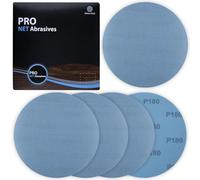 LEONTOOL 9 Inch Mesh Abrasive 180 Grit 5 Pack Hook & Loop Drywall Sanding Discs, Aluminium Oxide Nylon, Compatible with Orbital & Random Orbital Sanders, Ideal for Metal, Wood & Gypsum