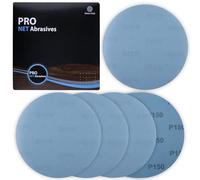 LEONTOOL 9 Inches Mesh Abrasive 150 Grit 5 PCS Hook and Loop Drywall Sanding Disc, Mesh Sandpaper Net Sander Disc Abrasives Pads Mesh Sanding Pads Drywall Sander Sandpaper for Metal, Wood