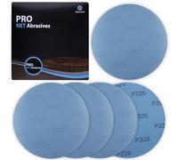 LEONTOOL 9 Inches Mesh Abrasive 220 Grit 5 PCS Hook and Loop Drywall Sanding Disc, Mesh Sandpaper Net Sander Disc Abrasives Pads Mesh Sanding Pads Drywall Sander Sandpaper for Metal, Wood