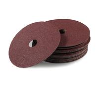 LEONTOOL Aluminum Oxide Resin Fiber 25pcs 4-Inch Resin Fiber Sanding Discs Center Hole 80 Grit Sanding Disc for Angle Grinders