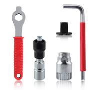 LEONTOOL Bicycle Crank Puller, Bike Crank Extractor, Bottom Bracket Remover with 16mm Spanner Wrench, Bike Crank Removal Tool, Professional Bike Repair Tool Kit for MTB, Mountain Bike, Road Bike