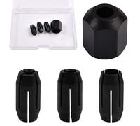 LEONTOOL CN1 Replacement Collet and Nut Kit, 3 Pcs CN1 389244-00 389243-00 Cut-Out Tool Collets(1/8-inch, 5/32-inch, 1/4-inch) and 1 Nut, Compatible with Rotozip Spiral Saw Tools and Drywall Routers
