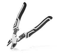 LEONTOOL Diagonal Cutters Pliers with Wire Stripper 8 Inches Heavy Duty Wire Cutters with Crimper, Multi function Side Cutting Pliers High Leverage Diagonal Cutting Pliers Tool for Cutting Wires Craft