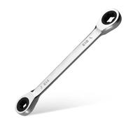 LEONTOOL E-Torx Double Box Ratcheting Wrench E14 E18 72-Tooth Dual Head E-Star Wrench Box End Wrenches with 5-Degree Swing for Tight Spaces, Automotive and Mechanical Repair Tool, CR-V Steel