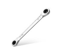 LEONTOOL E-Torx Double Box Ratcheting Wrench E6 E8 72-Tooth Dual Head E-Star Wrench Box End Wrenches with 5-Degree Swing for Tight Spaces, Automotive and Mechanical Repair Tool, CR-V Steel