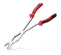 LEONTOOL Extra Long Reach Wire Cutting Pliers Double-Joint Side Cutters | Dual Pivot Diagonal Cutters, Compound Action Cutting Pliers, for Wire, Cable Ties and Hard to Reach Narrow Spaces, X Type