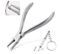 LEONTOOL Eyeglasses Frame Pliers, Unload Push in Nose Pad Plier, 6 Inches Spring Loaded Nose Pad Remover Adjustment Tools, Stainless Steel Optical Pliers, Eye Glasses Repair Kit with Mini Screwdriver