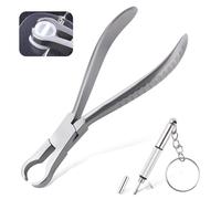 LEONTOOL Eyeglasses Suction Cup Lens Blocking Pads Plier Dismantling Plier, 6 Inches Stainless Steel Eye Glasses Adjusting Pliers Optical Eyeglasses Repair Tool Kit with 3-in-1 Mini Screwdriver