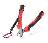 LEONTOOL Fishing Pliers for Single-Barrel Sleeves - Crimping Tool with Lanyard for Saltwater Fishing Gear
