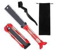 LEONTOOL Hand Saw Woodworking Hand Tools 8" Pocket Folding Saw SK5 Blade Wood Saw, 13/14 TPI Double Edges Pull Saw Portable Camping Saw Flush Cut Saw for Wet/Dry Wood, Survival Tool Gadgets for Men