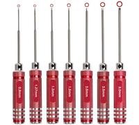 LEONTOOL Hex Screw Driver Set 7 PCS RC Tool Kits 0.9, 1.27, 1.3, 1.5, 2.0, 2.5, 3.0mm Metric Hex Driver Set Micro Hexagon Allen Wrench Screwdriver Kit for RC Car Drone Multi-Axis Helicopter Models