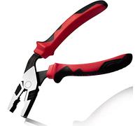 LEONTOOL High Leverage Combination Pliers 7 Inch Angled Head Linesman Pliers with Wire Cutter Heavy Duty Screw Nipper Professional Hand Tool Saving 35 Percent Labour