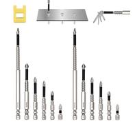 LEONTOOL High-Magnetic Screwdriver Drill Bit Set K5 Impact Resistant Non Slip Bit Anti-Shock Magnetic Electric Screwdriver Sets with Magnetizer Demagnetizer Tool, 25 50 65 70 90 150mm(2 Set)