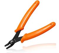 LEONTOOL Mini Bead Crimping Pliers 5 Inches with Bent Jaw 3 Notches for Jewelry Making Tools