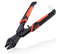 LEONTOOL Mini Bolt Cutter 8 Inch, Spring-Loaded Mini Bolt and Wire Cutter Heavy Duty with Comfort Grip and Safety Lock, Screw Cutter Tool Small Bolt Cutters for Wire, Cables, Chains, Small Screws