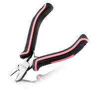 LEONTOOL Mini Diagonal Cutting Pliers 4 Inches Floral Wire Cutters for Artificial Flowers Side Cutters Pliers for Jewelry Making Diagonal Wire Cutters for Wire, Zip Ties, Crafting,Pink Tool for Women