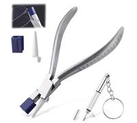 LEONTOOL Nylon Concave Eyeglass Pliers, Stainless Steel Spectacle Frame Adjusting Pliers, 6-Inch Eyeglass Arms Frame Plier Optical Eyeglasses Repair Tool Kit with Mini Screwdriver and Replacement Jaws