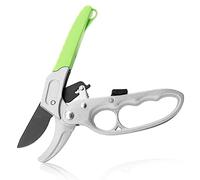 LEONTOOL Ratchet Pruning Shears for Gardening Professional Garden Clipper Anvil Pruner Garden Shear with Ratcheting Action for Weak Hands, Work 3 Times Easier, Ratcheting Pruner for Hedges Tree Limbs