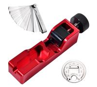 LEONTOOL Spark Plug Gap Tool with 32 Blades Steel Feeler Gauge & Gap Gauge | Universal Gapper Adjustment & Measurement Tool, Precise & Compact, for Most 10mm 12mm 14mm 16mm Thread Spark Plugs