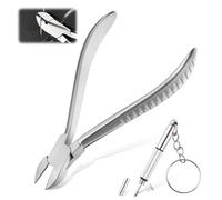 LEONTOOL Stainless Steel Screw Cutter for Glass, Spring Loaded Eyeglass Cutting Pliers 5.6 Inches Ultra Sharp Wire Cutters Flush Cut Plier Optical Eye Glasses Repair Kit with 3-in-1 Mini Screwdriver