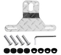 LEONTOOL Trailer License Plate Bracket Frame, Aluminum Heavy-Duty Rear License Plate Holder for Trucks, Trailers, RVs, and Boats, Universal Frame Mounting Kit with Screws, Caps, Screwdriver