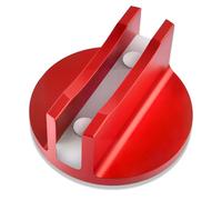 LEONTOOL Universal Magnetic Jack Pad, Jacking Puck Pinch Weld Frame Rail Adapter, Aluminum Jack Pad for Car SUV Truck Pickup Sedan MPV Wagon, Change Tire Repair Tires Oil Change Must Have, Red