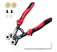 LEONTOOL Wheeled Glass Mosaic Nippers 7.5-Inch Heavy Duty Tile Cutter Pliers Mosaic Tools Ceramic Tile Nipper Tile Mosaic Trimmer Nipper Cutter Pliers with Comfort Handle