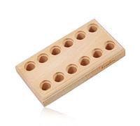 LEONTOOL Wooden Plier Organizer - Rectangular Hardwood Pliers Holder with 12 Holes Storage Box for Jeweller