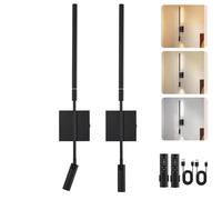LEONTYNE 10000mAh Rechargeable Wall Lights Battery Operated Set of 2 - Wireless LED with Remote, Dimmable 3 Colors with Timer Memory, 360° Rotatable Wall Sconce for Bedroom Hallway Living Room