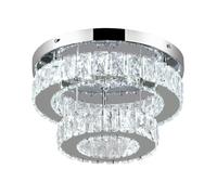 LEONTYNE LED Ceiling Lights,Crystal Chandelier Ceiling Lights for Small Living Room Bedroom Hallway Entrance Kitchen Lights Ceiling,Dia 30 cm,30 W,Cool White